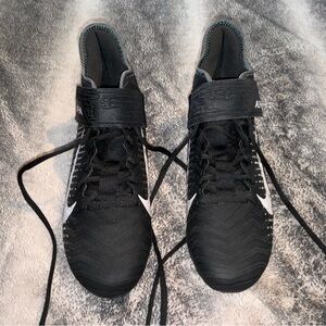 Nike Black and Gray Athletic Cleets